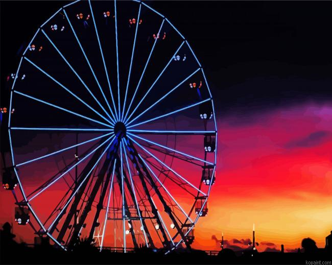 Night Ferris Wheel Painting By Numberss.png
