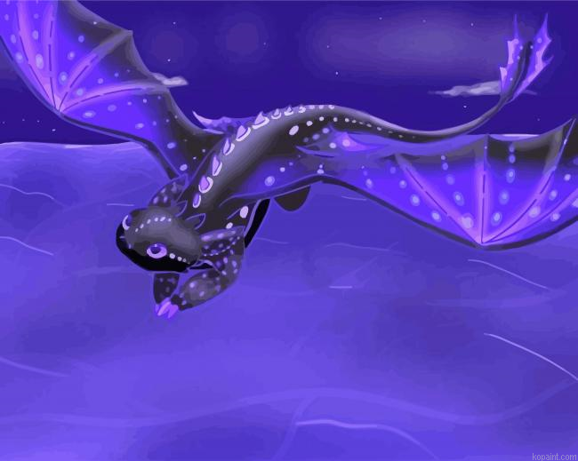 Night Fury Anime Paint By Numbers