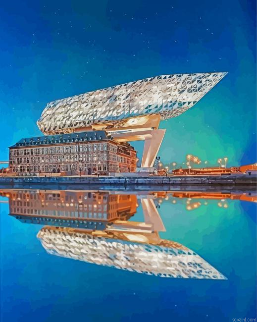 Night In Port Authority Antwerp Painting By Numberss.png