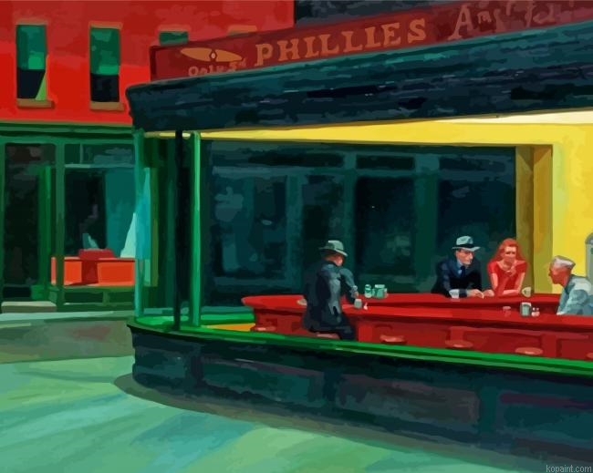 Nighthawks Art Paint By Numbers
