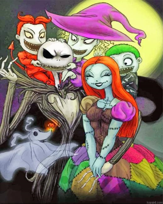 Nightmare Before Christmas Painting By Numberss.png