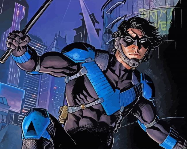 Nightwing Hero Painting By Numberss.png