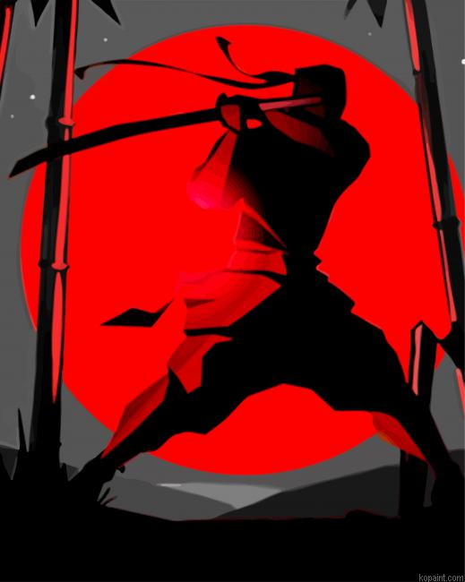 Ninja Assassin Fight Painting By Numberss.png