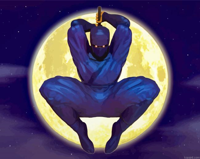 Ninja Assassin Moonlight Painting By Numberss.png