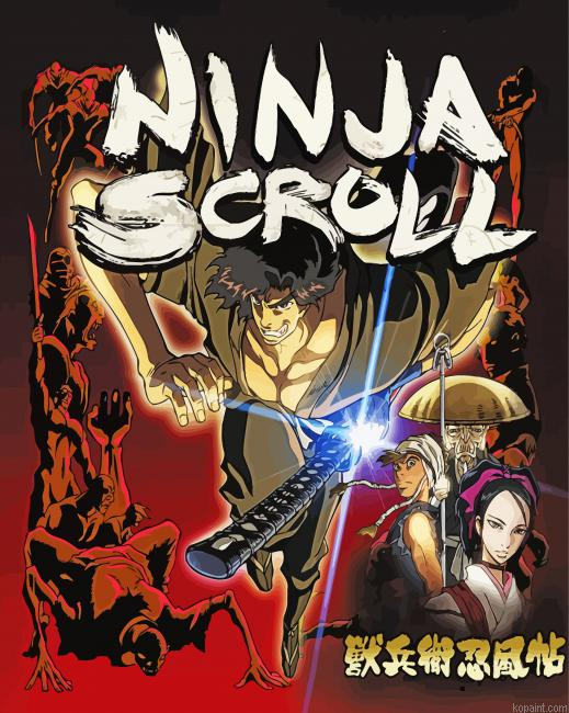 Ninja Scrolls Anime Poster Painting By Numberss.png