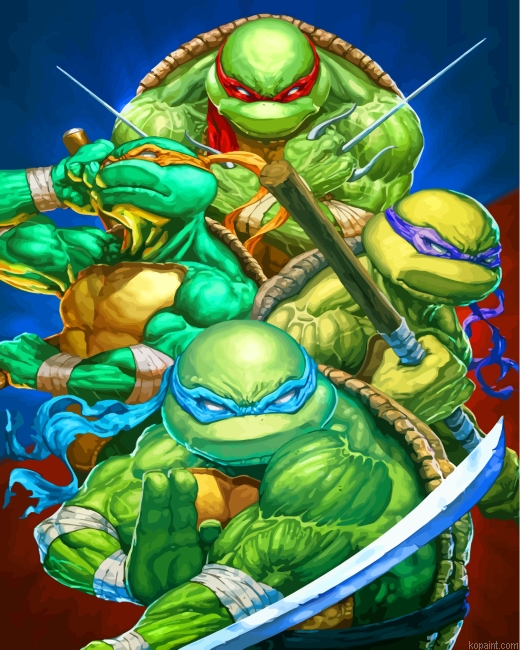 Ninja Turtles Heroes Painting By Numberss.png