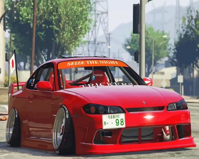 Nissan 200sx S15 Paint By Numbers