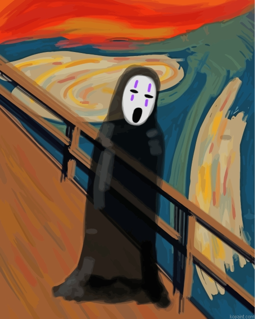 No Face The Scream Painting By Numberss.png