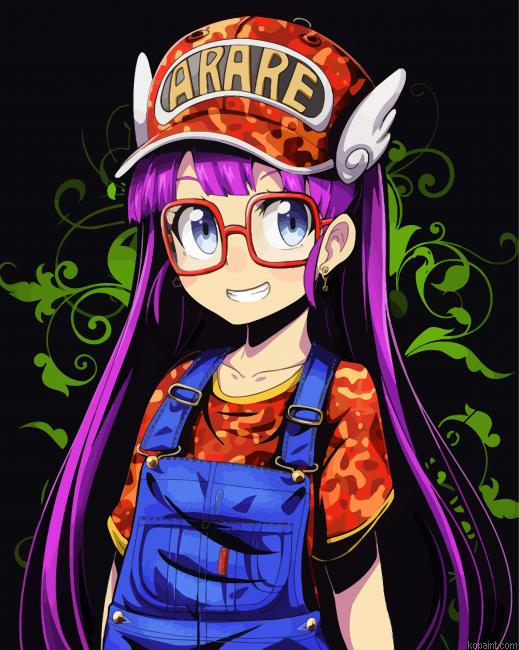 Norimaki Arale Dr Slump Painting By Numberss.png