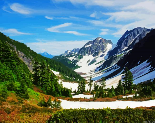 North Cascades National Park Landscape Painting By Numberss.png