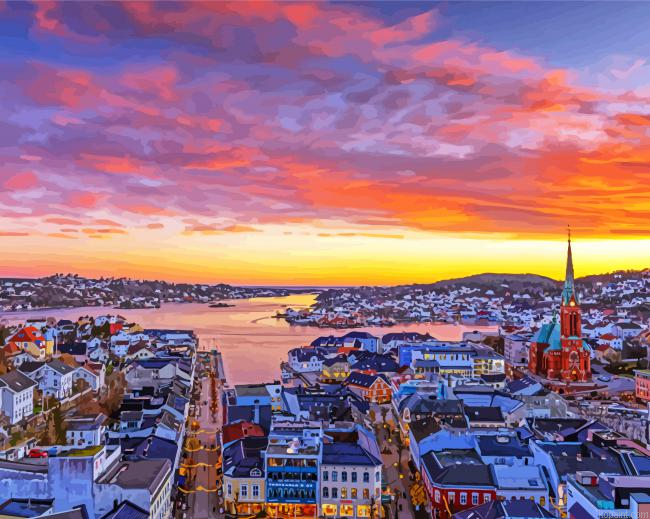 Norway Arendal Houses Painting By Numberss.png