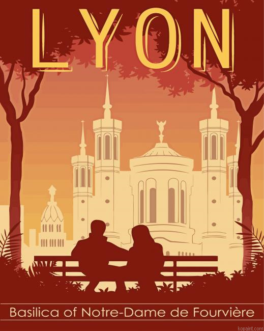 Notre Dame Fourviere Lyon Poster Painting By Numberss.png