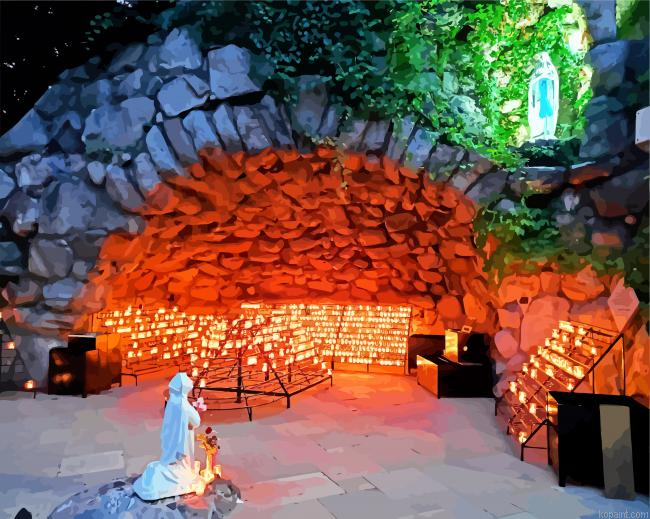 Notre Dame Grotto Painting By Numberss.png