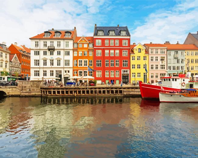 Nyhavn Buildings Paint By Numbers