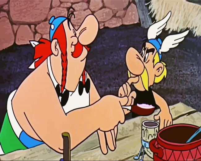 Obelix And Asterix Characters Paint By Numbers