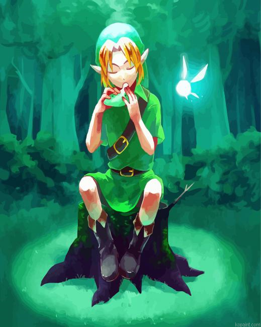 Ocarina Time Link Legend Of Zelda Paint By Numbers