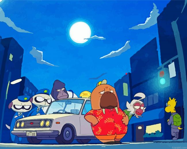 Odd Taxi Anime Characters Painting By Numberss.png