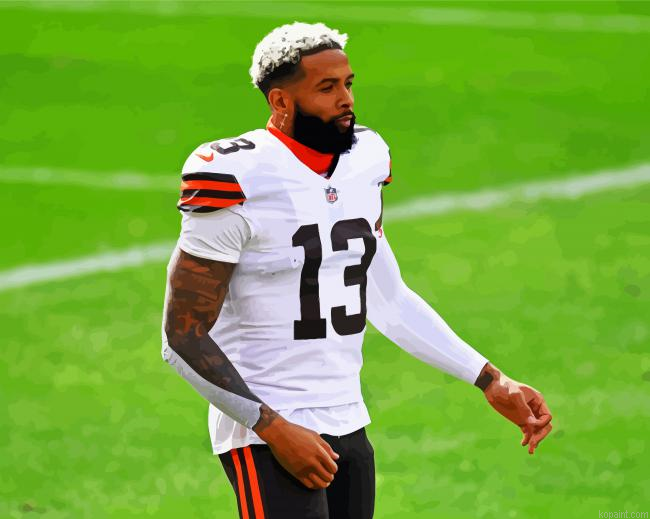 Odell Beckham Jr Footabll Sport Paint By Numbers