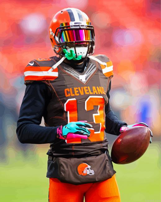 Odell Beckham Jr Football Wide Receiver Painting By Numberss.png