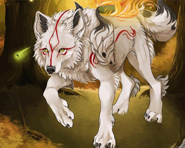 Okami Dog Art Paint By Numbers