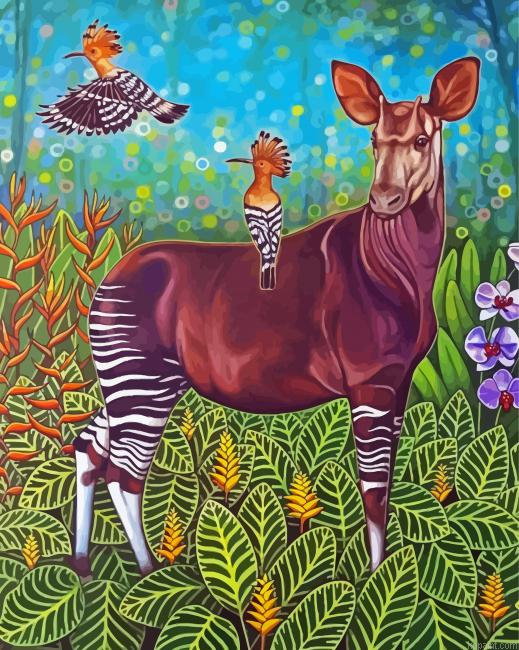Okapi Forest Giraffe Painting By Numberss.png