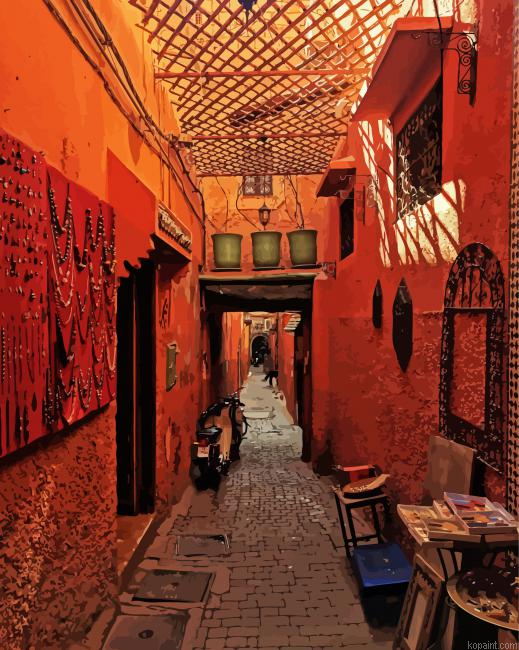 Old Alley In Morocco Painting By Numberss.png