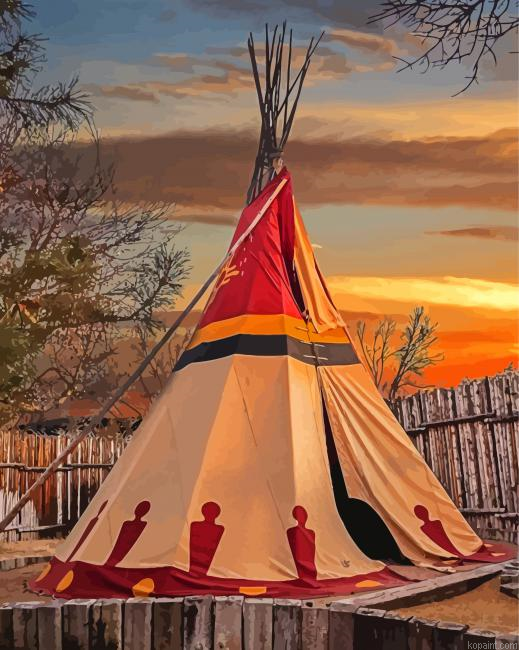 Old Native Tipi Painting By Numberss.png