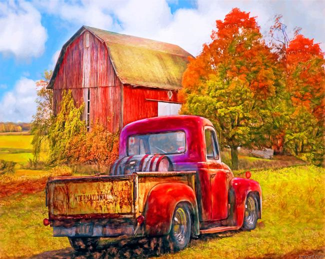 Old Pickup Truck Painting By Numberss.png