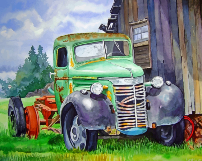 Old Rusty Truck Painting By Numberss.png