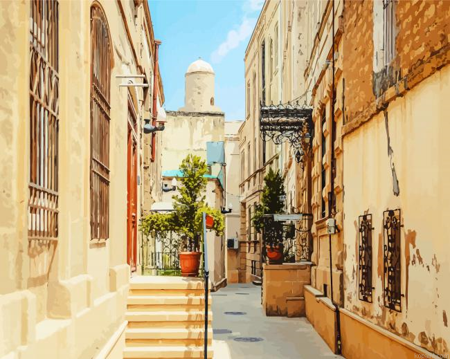 Old Streets In Baku Painting By Numberss.png