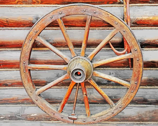Old Wagon Wheel Painting By Numberss.png
