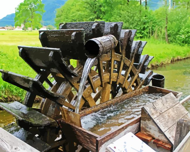 Old Water Mills Painting By Numberss.png