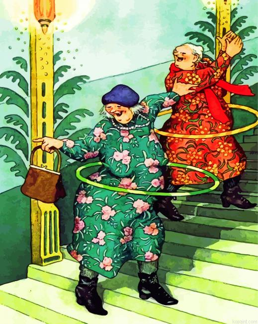 Old Women Best Friends Painting By Numberss.png