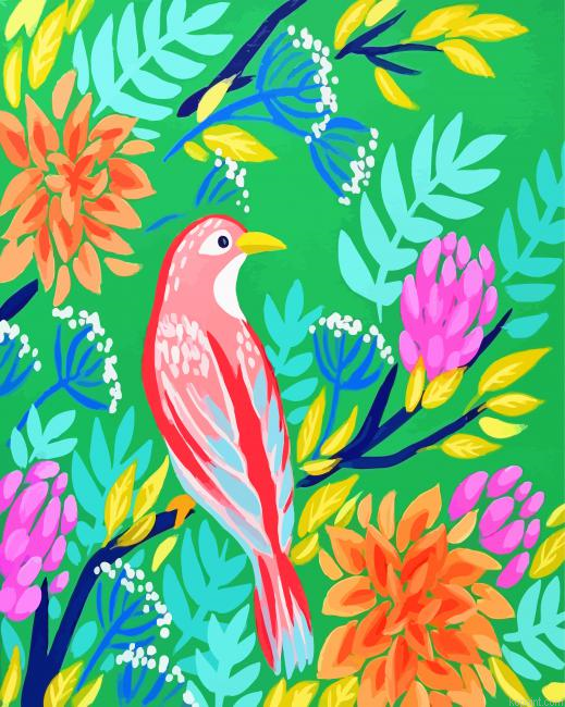 Old World Flycatcher Painting By Numberss.png