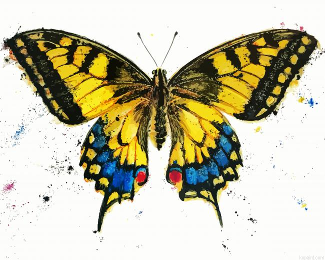 Old World Swallowtail Butterfly Painting By Numberss.png