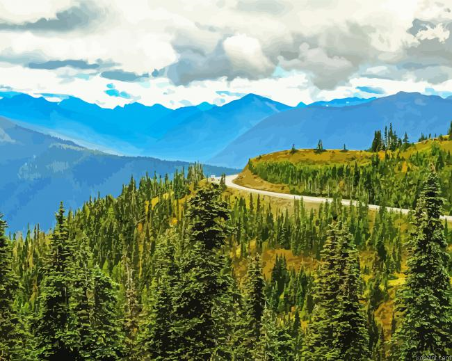 Olympic Mountains Paint By Numbers