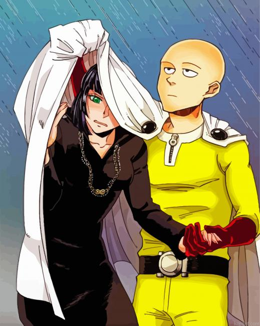 One Punch Man Saitama And Fubuki Paint By Numbers