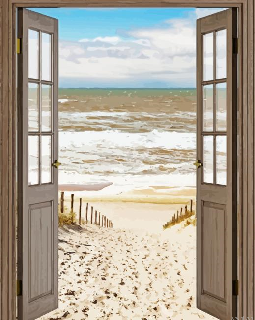 Open Door To The Beach Painting By Numberss.png