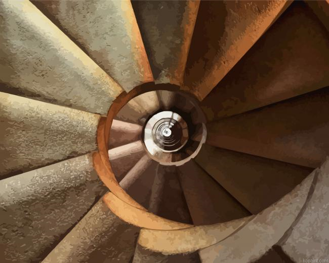 Optical Illusion Stairway Paint By Numbers