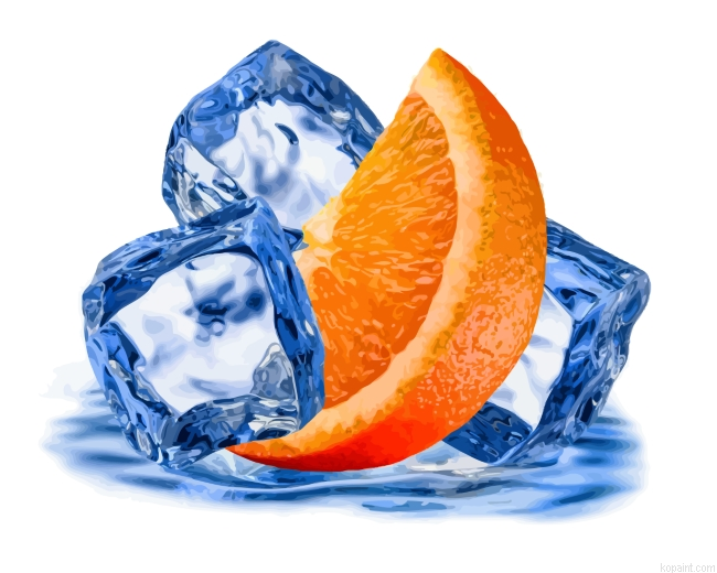 Orange And Ice Paint By Numbers