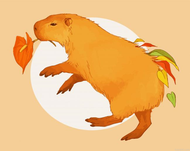 Orange Capybara Paint By Numbers.png