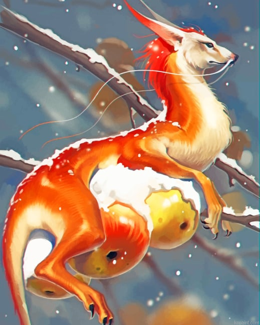 Orange Dragon New Painting By Numberss.png