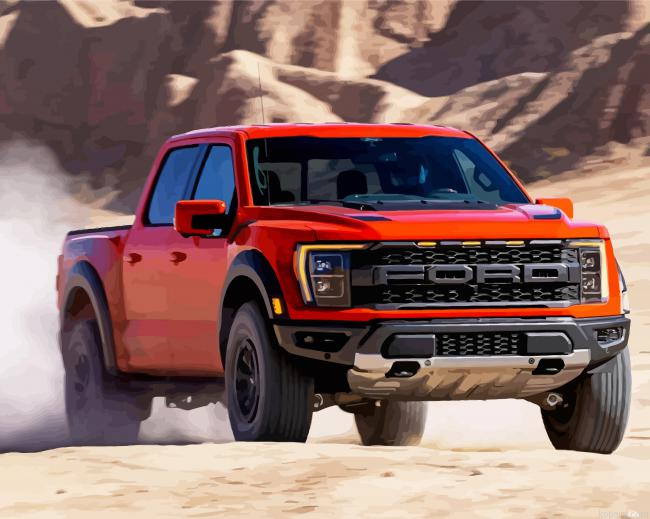 Orange Ford F150 Truck Paint By Numbers.png