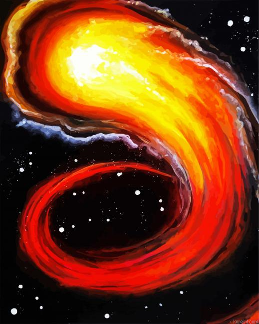 Orange Light Comet Painting By Numberss.png