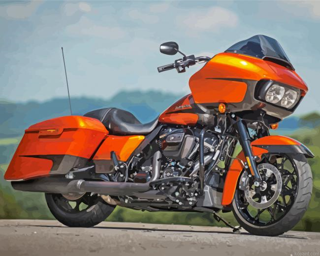 Orange Roadglide Motorcycle Painting By Numberss.png