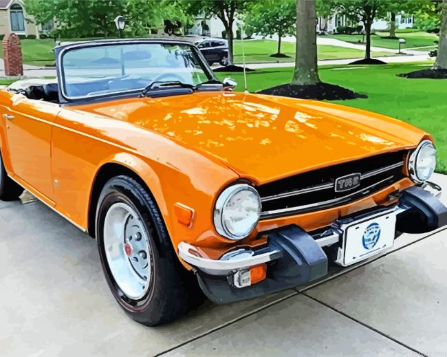 Orange Triumph Tr6 Painting By Numberss.png