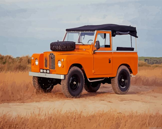 Orange Vintage Land Rover Painting By Numberss.png