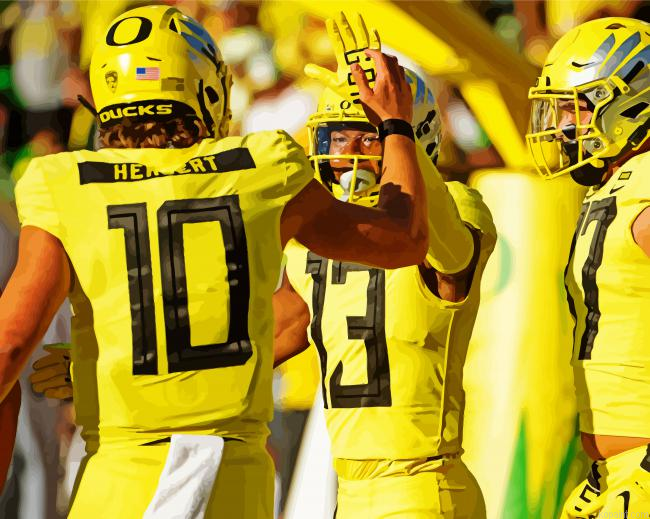 Oregon Ducks Players Paint By Numbers