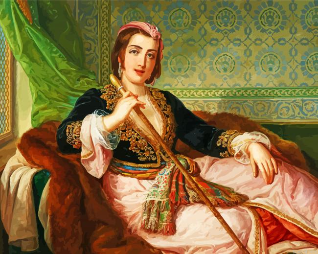 Oriental Lady Painting By Numberss.png