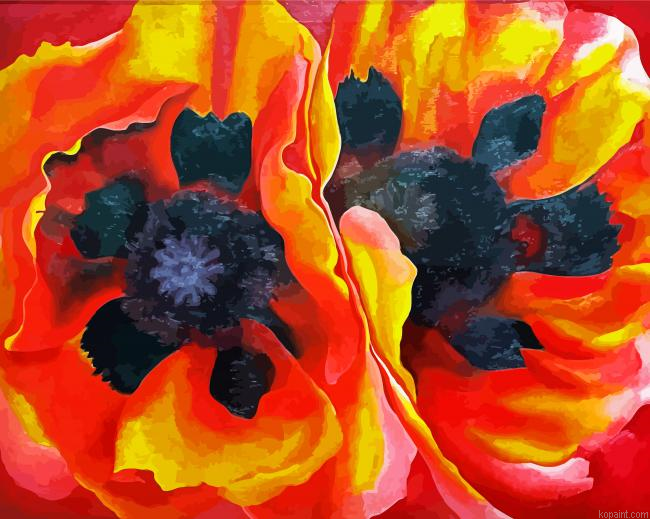 Oriental Poppies Georgia Okeeffe Painting By Numberss.png